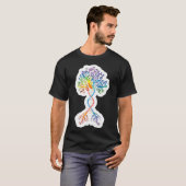 DNA-Baum — Funny Colorful Biology Science T-Shirt (Vorne ganz)