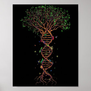 DNA-Baum Genetisch Lustiger Earth Day Pflanze Ein Poster
