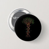 DNA-Baum Genetisch Lustiger Earth Day Pflanze eine Button (Vorne & Hinten)