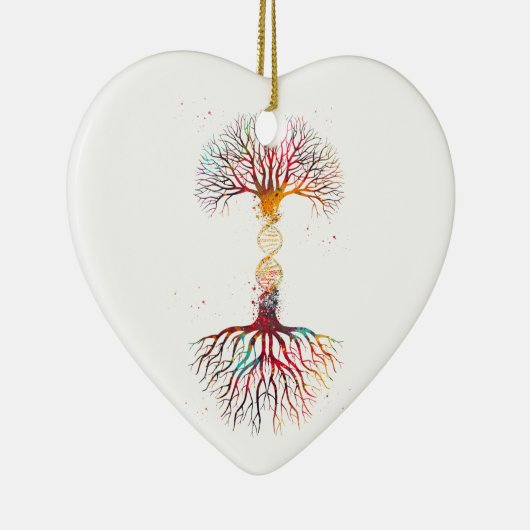 DNA-Baum Keramik Ornament (Rechts)