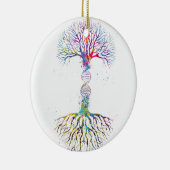 DNA-Baum Keramik Ornament (Rechts)