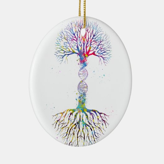 DNA-Baum Keramik Ornament (Rechts)