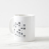 DNA-Code Schwarz auf Weiß Kaffeetasse (Vorderseite Links)