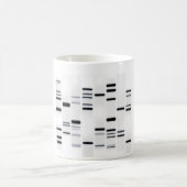 DNA-Code Schwarz auf Weiß Kaffeetasse (Mittel)