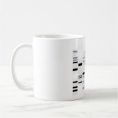 DNA-Code Schwarz auf Weiß Kaffeetasse (Links)