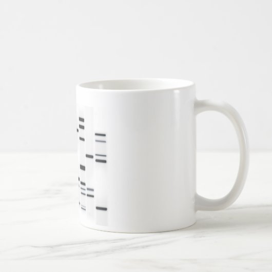 DNA-Code Schwarz auf Weiß Kaffeetasse (Rechts)