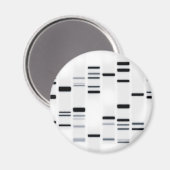 DNA-Code Schwarz auf Weiß Magnet (Vorderseite/Rückseite)