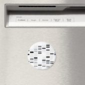 DNA-Code Schwarz auf Weiß Magnet (In Situ (Geschirrspüler))