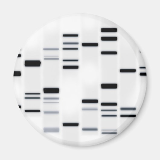 DNA-Code Schwarz auf Weiß Magnet (Vorne)