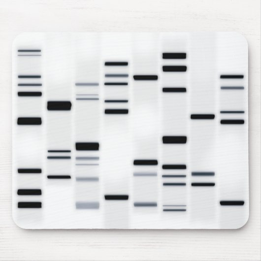 DNA-Code Schwarz auf Weiß Mousepad (Vorne)