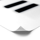 DNA-Code Schwarz auf Weiß Poster (Ecke)