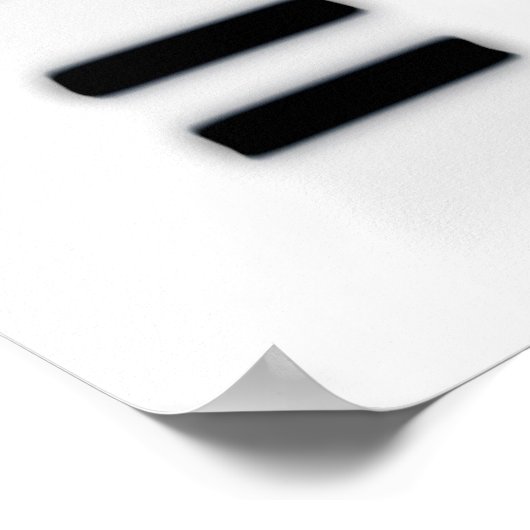 DNA-Code Schwarz auf Weiß Poster (Ecke)