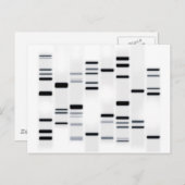 DNA-Code Schwarz auf Weiß Postkarte (Vorne/Hinten)