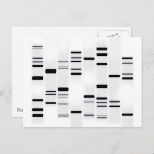 DNA-Code Schwarz auf Weiß Postkarte (Vorne/Hinten)