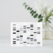 DNA-Code Schwarz auf Weiß Postkarte (Stehend Vorderseite)