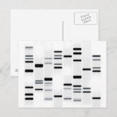 DNA-Code Schwarz auf Weiß Postkarte (Vorne/Hinten)