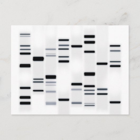 DNA-Code Schwarz auf Weiß Postkarte (Vorderseite)