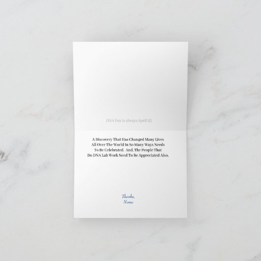 DNA Day Labrador Researcher Card Karte (Innenseite)