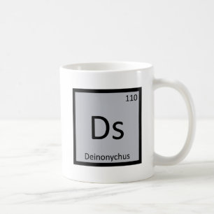 DNA - Deinonychus Dinosaur Chemie Periodische Tabe Kaffeetasse