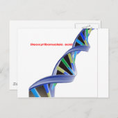 DNA - Deoxyribonukleinsäure Postkarte (Vorne/Hinten)