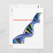 DNA - Deoxyribonukleinsäure Postkarte (Vorne/Hinten)