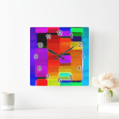 DNA der Farbe Quadratische Wanduhr (Zuhause)