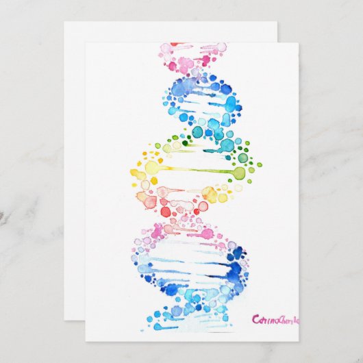 DNA, der Spyral des Lebens Einladung (Vorne/Hinten)