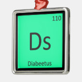 DNA - Diabeetus Meme Chemistry Periodic Table Ornament Aus Metall (Links)