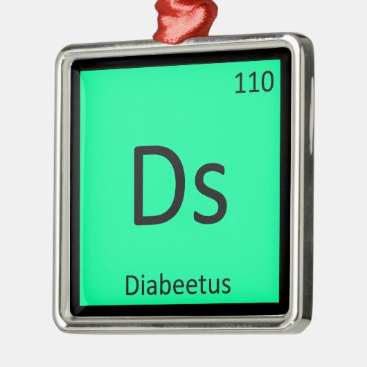 DNA - Diabeetus Meme Chemistry Periodic Table Ornament Aus Metall (Links)