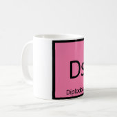 DNA - Diplodocus Dinosaur Chemie Periodische Tabel Kaffeetasse (Vorderseite Links)