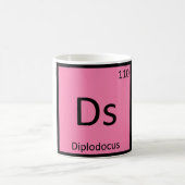 DNA - Diplodocus Dinosaur Chemie Periodische Tabel Kaffeetasse (Mittel)