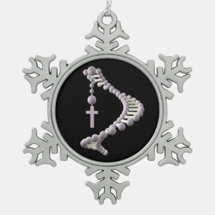 DNA: Directed Evolution Schneeflocken Zinn-Ornament