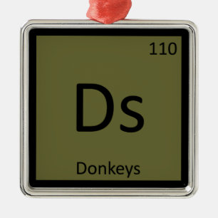 DNA - Donkeys Chemical Periodic Table Element Silbernes Ornament