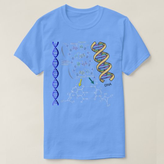 DNA Double-Helix Chemical Formula Molecules Scienc T-Shirt (Design vorne)
