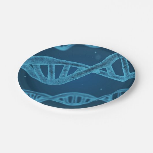 DNA Double Helix Pappteller (Schrägansicht)