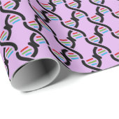DNA Double Helix Science Design Wrapper Geschenkpapier (Rolleneckpunkt)