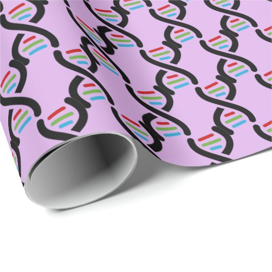 DNA Double Helix Science Design Wrapper Geschenkpapier (Rolleneckpunkt)