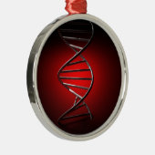 DNA Double Helix Silbernes Ornament (Rechts)