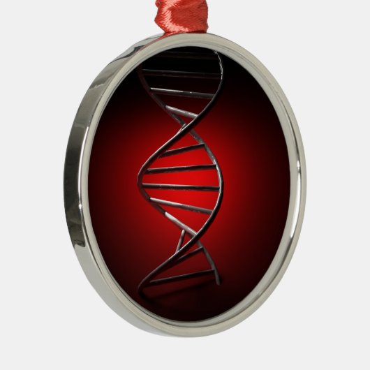 DNA Double Helix Silbernes Ornament (Rechts)