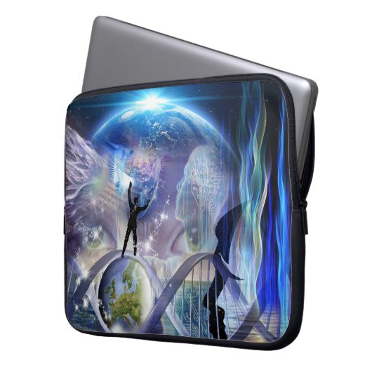 DNA-Erwachung Laptopschutzhülle (Vorderseite Links)