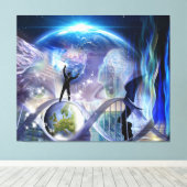 DNA-Erwachung Leinwanddruck (Insitu (Holzboden))