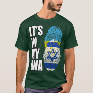 DNA-Fahne des ukrainischen und israelischen Vintag T-Shirt