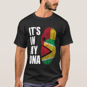 DNA-Fahne von Bissau Guinean und Guyana T-Shirt
