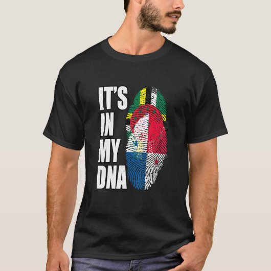 DNA-Fahne von Dominica und Panamania T-Shirt (Vorderseite)