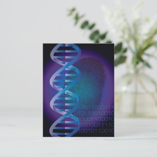 DNA-Fingerabdruckwissenschaft Postkarte (Stehend Vorderseite)