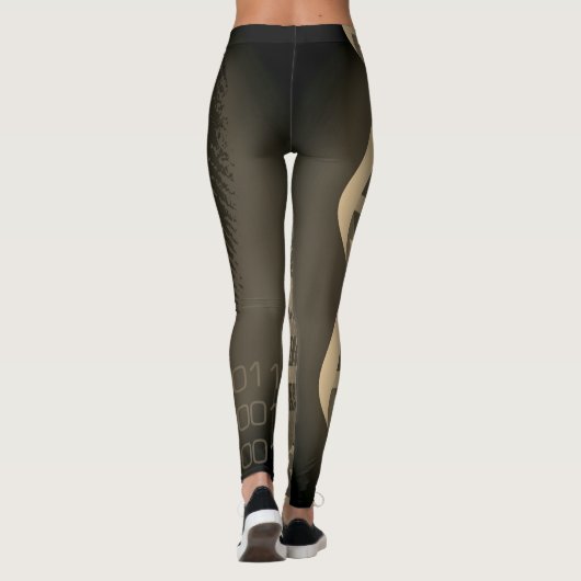 DNA Fingerprint ID Vintag Medizin Leggings (Rückseite)