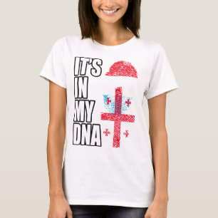 DNA-Flag für luxemburgische und georgische Mischun T-Shirt