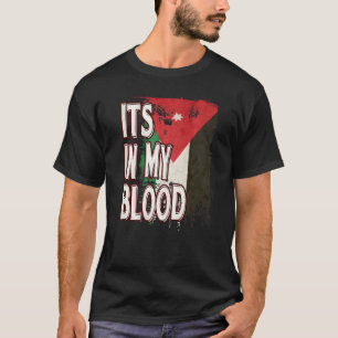 DNA-Flagge des jordanischen Vintagen Erbes T-Shirt