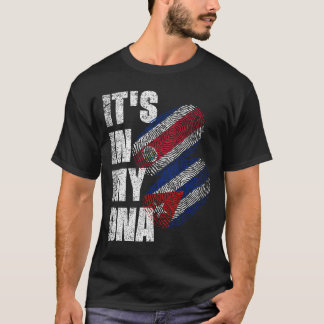 DNA-Flaggen Costa Ricas und Kubas T-Shirt