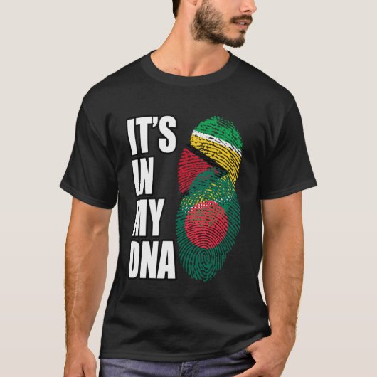 DNA-Flaggen von Bangladesch und Guyana T-Shirt (Vorderseite)